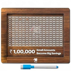 storio wooden money bank with 100000 savings money box coin with carved design for kidschildren challenge cashboxcash vault coin piggy bank
