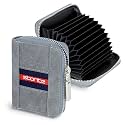 Storite 12 Slot PU Leather Credit Debit Card Holder BlueStrip Wallet Zipper Coin Purse for Men &amp; Women - (Grey, 10.5 x 7.5 x 2 cm)
