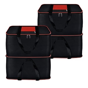storite expandable moisture proof nylon 142 l heavy duty extra large storage bag for clothesblanketsbedsheetstoysstationery paper rectangularredblack 57x49x51cm 2 pack