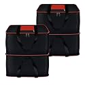 Storite Expandable Moisture Proof Nylon 142 L Heavy Duty Extra Large Storage Bag For Clothes/Blankets/Bedsheets/Toys/Stationery Paper Rectangular(RedBlack, 57x49x51cm) (2 Pack)