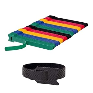 storite 300 piece cable organizer hook amp loop tape-wirecord holder management strap-reusable hook amp loop ties for pc tv desk wfh accessories 6 inchmulti colour