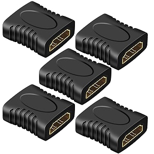 storite 5-pack hdmi extender female to female coupler adapter black