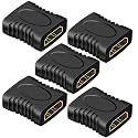 Storite 5-Pack HDMI Extender Female to Female Coupler Adapter, Black