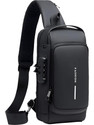 STORITE Black Shoulder Bag USB Charging Crossbody Bag - Anti-Theft Lock & Convenient Travel Companion