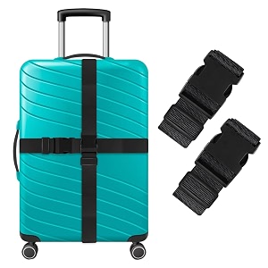 storite pack of 2 luggage strap for suitcase amp trolley bag black