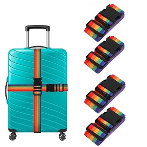 storite pack of 4 luggage strap for suitcase amp trolley bag rainbow