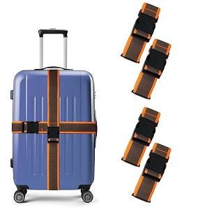 storite 4 pack luggage strap for suitcase amp trolley bag orange