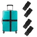 Storite Pack of 4 Luggage Strap for Suitcase &amp; Trolley Bag (Black)