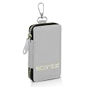 Storite PU Leather Large Key Case Pouch Wallet Keychain Key Holder with 6 Hooks Zipper Closure