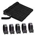 Storite 100 Piece Cable Organizer Hook &amp; Loop Tape-Wire/Cord Holder Management Strap-Reusable Hook &amp; Loop Ties for PC, TV, Desk, WFH Accessories (6 inch,Black)