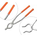 Storite Stainless Steel Easy Grip Sansi/Chimta/Kitchen Pincer Utensil Holder, 25x6x1cm(Silver)