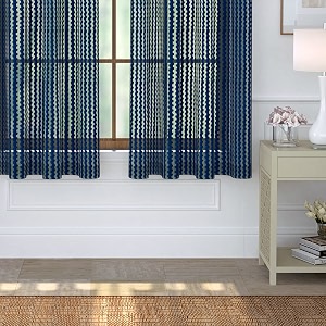 storyhome 5 feet long stripes window curtain for living room bedroom kitchen 46 inch x 60 inch blue set of 2