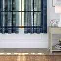 Story@Home 5 Feet Long Stripes Window Curtain for Living Room Bedroom Kitchen, (46 inch X 60 inch), Blue, Set of 2
