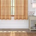 Story@Home 5 Feet Long Stripes Window Curtain for Living Room Bedroom Kitchen, (46 inch X 60 inch), Golden, Set of 2