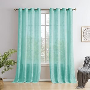 storyhome sheer door curtains 7 feet long set of 1 for living room mint