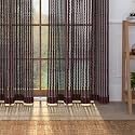 Story@Home 7 feet Long Stripes Door Curtains for Living Room Bedroom Kitchen, (46 inch X 84 inch), Purple, Set of 2