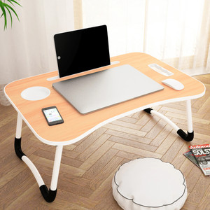 storyhome wood portable laptop table finish color - walnut