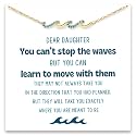STORYJEWELLERY Daughter Bracelet, Daughter Gifts, Birthday Gifts for Daughters, Wave Bracelets for Daughters