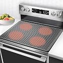 Stove Top Cover for Electric Stove, 28"x20" Thermochromic Silicone Stove Mat for Glass Top Stove, Glass Cooktop Protector, Range Covers for Electric Stove (Gray-Pink,Temperature-changing)