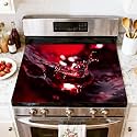 Stove Top Cover for Electric Stove Red wine Heat Resistant Glass Cooktop Protector Flat Top Oven Cover Mat Prevent Scratching 28" x 20"
