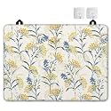 Stove Top Cover for Electric Stove，Christmas Kitchen Decor Vintage Floral Plant Extra Thick Natural Rubber Glass Top Protector, Prevents Scratching, Expands Usable Space 28.5'' x 20.5''