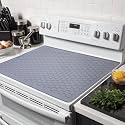Stove Top Covers - 30" x 21" Extra Large, Heat Resistant Silicone Stove Top Protector, XL Dish Drying Mat for Kitchen, Ceramic & Glass Cooktop Protector, Grey