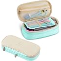 Canvas Big Capacity Pencil Pen Case Office College School Large Storage High Capacity Bag Pouch Holder Box Organizer (Cyan),Blue