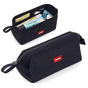 pencil case large capacity pencil pouch pen bag for school teen girl boy men women black