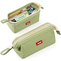 Pencil Case Large Capacity Pencil Pouch Pen Bag for School Teen Girl Boy Men Women (Green)