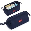 Pencil Case Large Capacity Pencil Pouch Pen Bag for School Teen Girl Boy Men Women (Navy Blue)