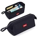 Pencil Case Large Capacity Pencil Pouch Pen Bag for School Teen Girl Boy Men Women (Black)