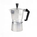 Stovetop Espresso Maker with Artistic Designs for Rich Moka Coffee, Aluminum Octagonal Brewer for Gas or Electric Stovetops (Blue)