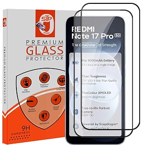 stp feel premium hd tempered glass screen protector guard compatible for redmi note 17 pro 5g 683 inch pack of 2  edge to edge coverage with easy to installation kit for smartphone
