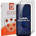 STP FEEL® Premium HD+ Tempered Glass Screen Protector Guard Compatible For Lava Bold N4 Pro 5G (6.75 Inch, Pack of 2) | Edge to Edge Coverage With Easy to installation kit for Smartphone