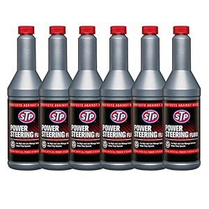 stp power steering fluid - for high and low mileage vehicles - helps stop squeals - pack of 6