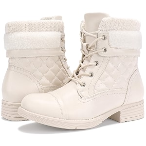 STQ Womens Combat Boots Lace Up Ankle