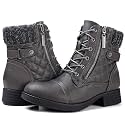 STQ Womens Combat Boots Lace Up Ankle