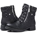 STQ Womens Combat Boots Lace Up Ankle
