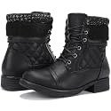 STQ Womens Combat Boots Lace Up Ankle