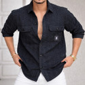 STR CREATION Men Striped Casual Black Shirt
