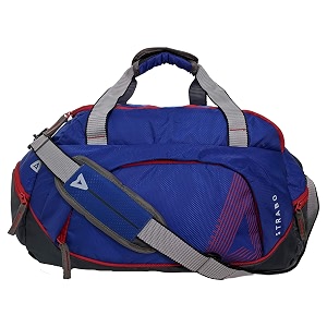 strabo columbia travel duffel bag - 45 litre blue color water resistant luggage bag unisex