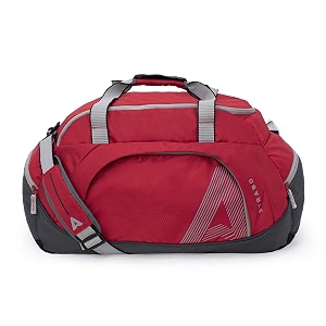 strabo columbia travel duffel bag - 60 litre red color water resistant luggage bag unisex