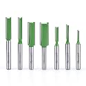 Straight Cut Router Bits 1/4" Shank, Newedli 7Pcs Double&amp;Single Flute Straight Dado Router Bit Set, 1/8",5/32",1/5",1/4",5/16",3/8",1/2" Cutting Diameter Trimming Cutter for Woodworking