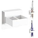 Straighteners Holder Wall Mounted Curling Iron Holder Metal Hair Dryer Holder for Curling Wands Accessories Adhesive Hair Tool Organizer Flat Iron Holder for Bathroom Barber Shops Vanity (Black)