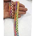 Strala Golden Color Laces For Dresses, Sarees, Lehenga, Suits, Bags, Decorations, Borders, Crafts And Home Decor,Blouse (9Mtr) Design-180 (Multicolor) (Multicolor).