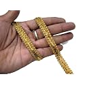 Strala Golden Color Laces For Dresses, Sarees, Lehenga, Suits, Bags, Decorations, Borders, Crafts And Home Decor,Blouse (9Mtr) Design-180 (Golden).