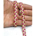 Strala Golden Color Laces For Dresses, Sarees, Lehenga, Suits, Bags, Decorations, Borders, Crafts And Home Decor,Blouse (9Mtr) Design-180 (Pink).