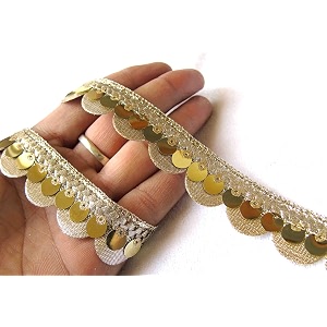 strala laces for dresses sarees lehenga suits bags decorations borders crafts and home dcorblouse 9 mtr design-252 light golden