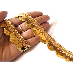 strala laces for dresses sarees lehenga suits bags decorations borders crafts and home dcorblouse 9 mtr design-252 golden