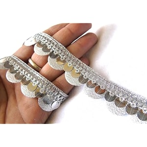 strala laces for dresses sarees lehenga suits bags decorations borders crafts and home dcorblouse 9 mtr design-252 silver